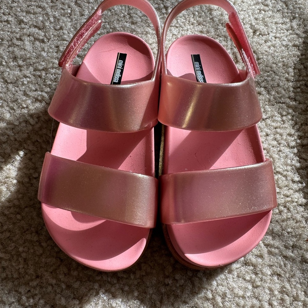 Mini Melissa kids girls pink sandal shoes